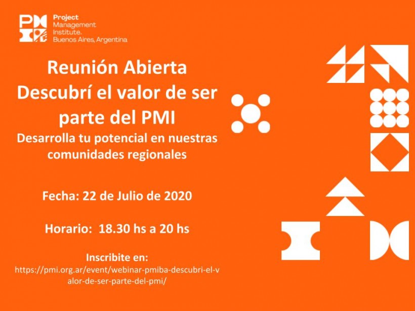 Reunión abierta: Descubrí el valor de ser parte del PMI