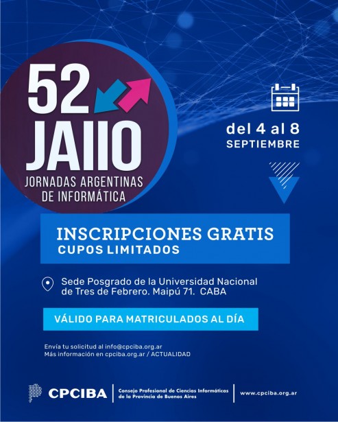 INSCRIPCIONES GRATIS 52 JAIIO