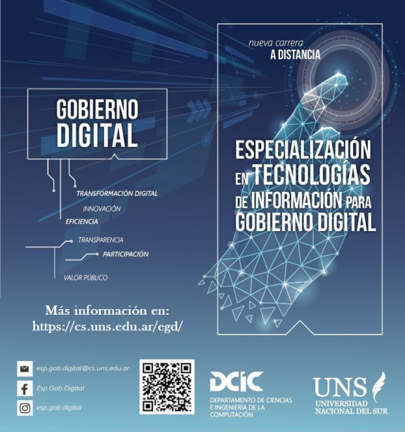 Especialización en Tecnologías de Información para el Gobierno Digital