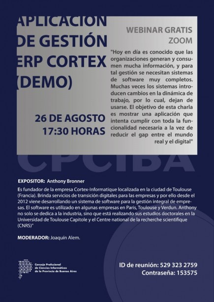 Webinar gratis: Aplicación de gestión Cortex (demo)